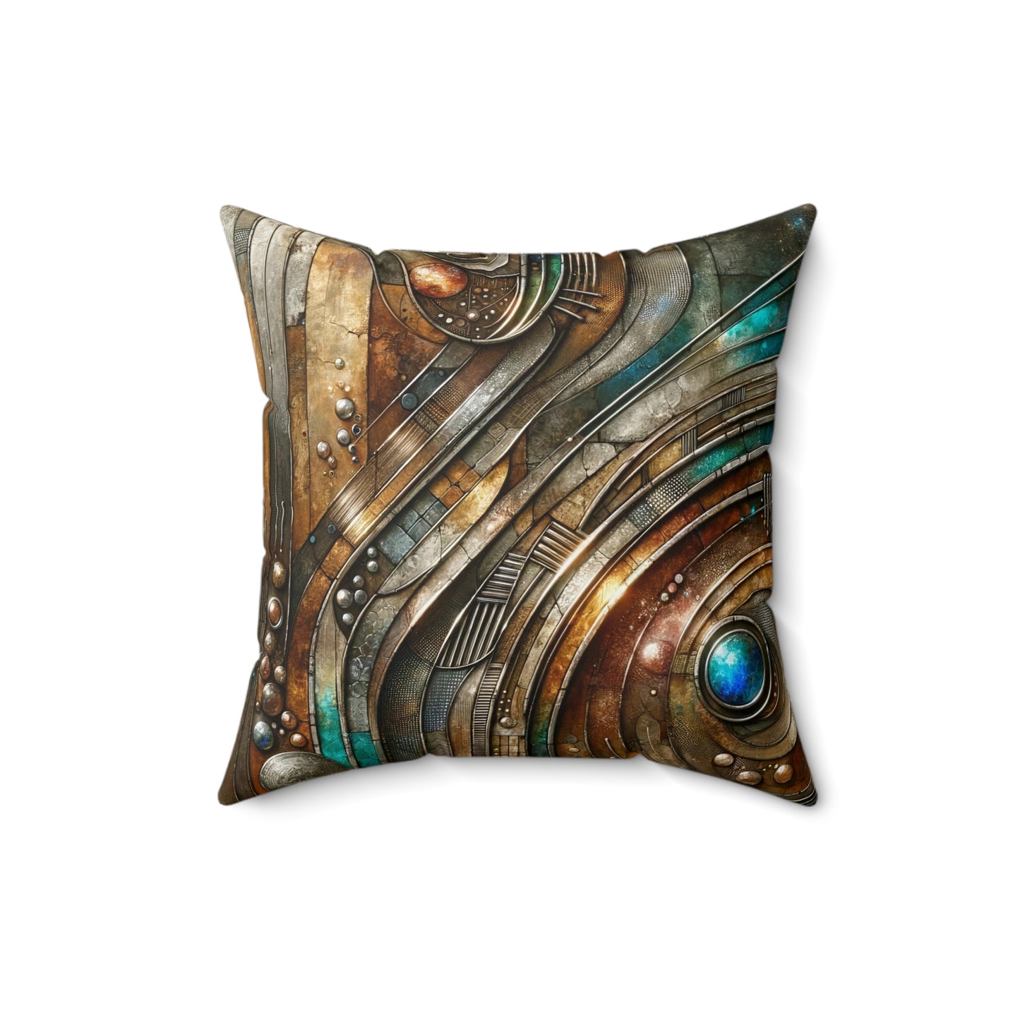 Spun Polyester Square Pillow - Chromatic Reverie 1 ©2024