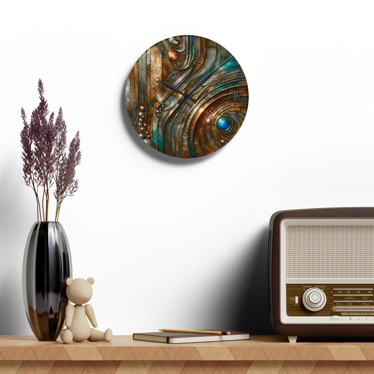 Acrylic Wall Clock - Chromatic Reverie 1 ©2024