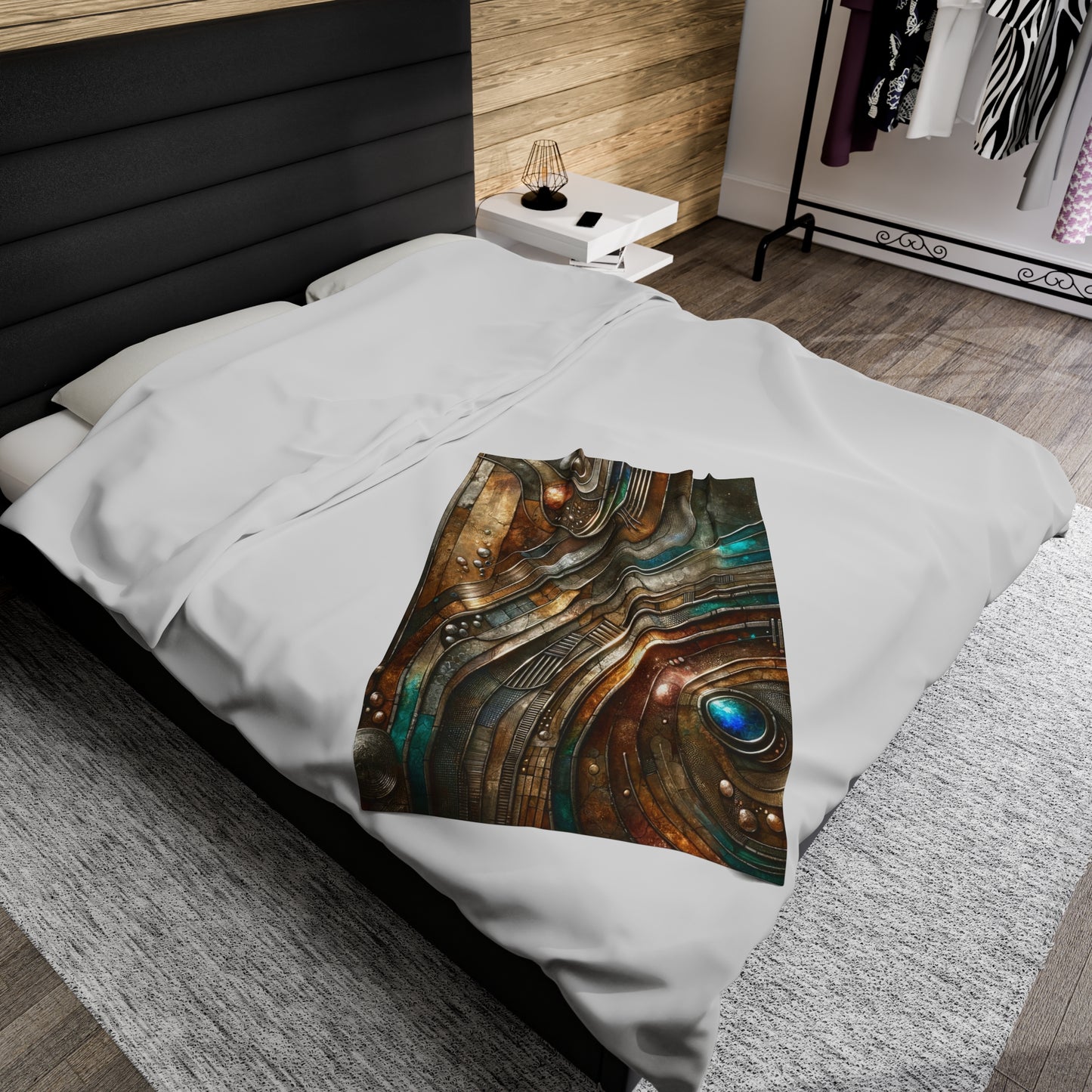 Velveteen Plush Blanket - Chromatic Reverie 1 ©2024