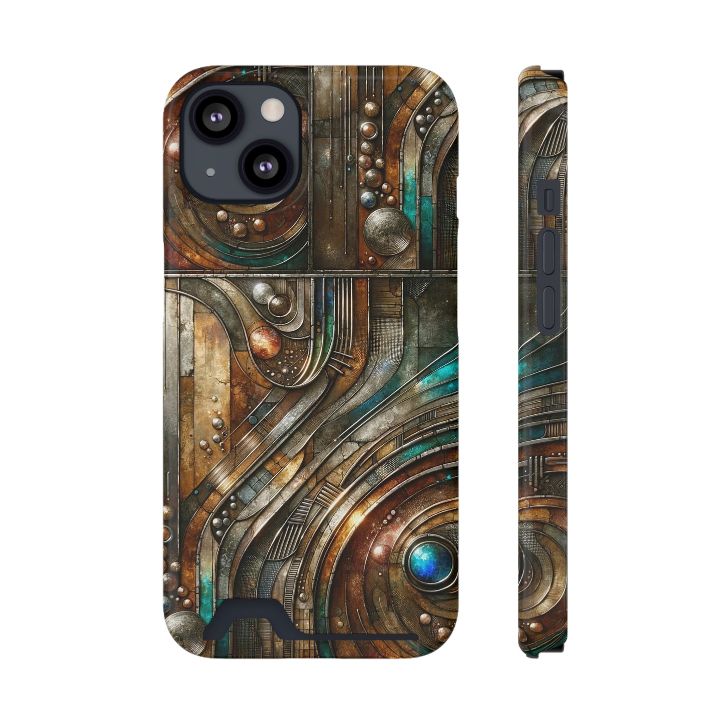 Phone Case with Card Holder - Chromatic Reverie 1 ©2024