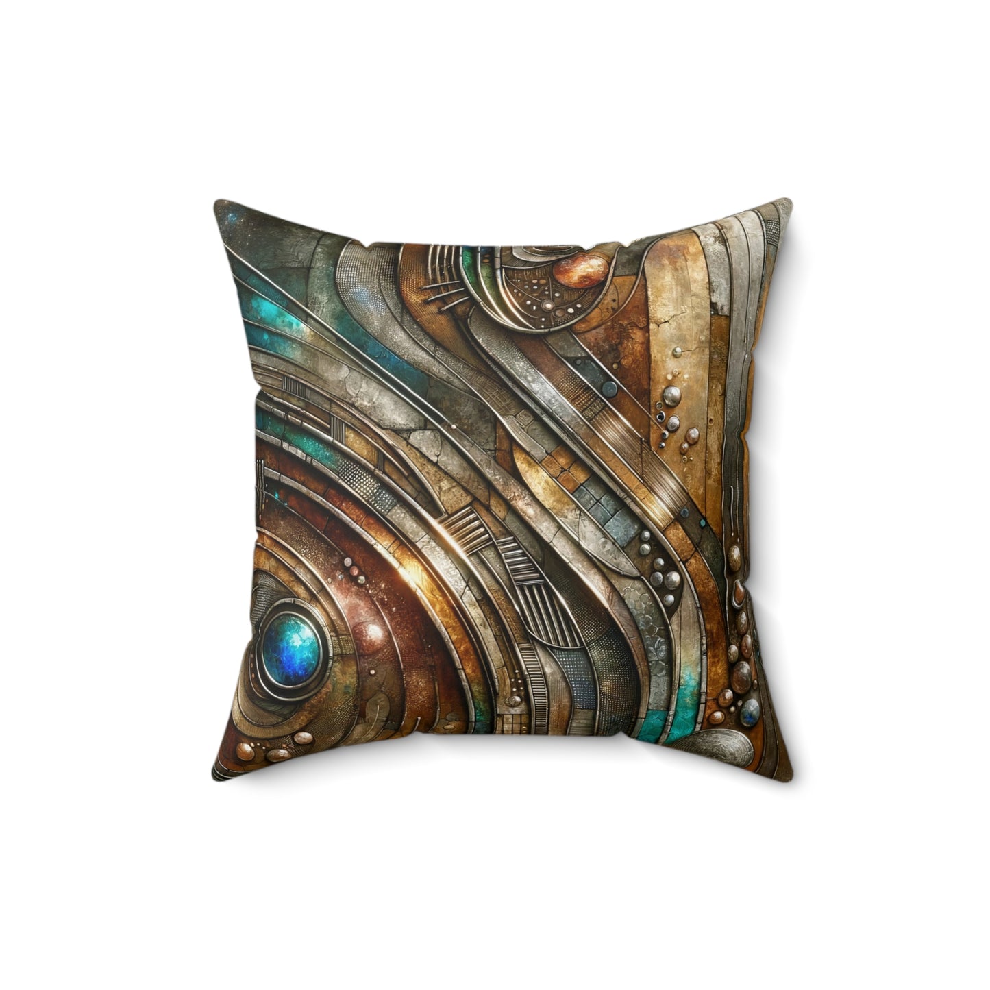 Spun Polyester Square Pillow - Chromatic Reverie 1 ©2024