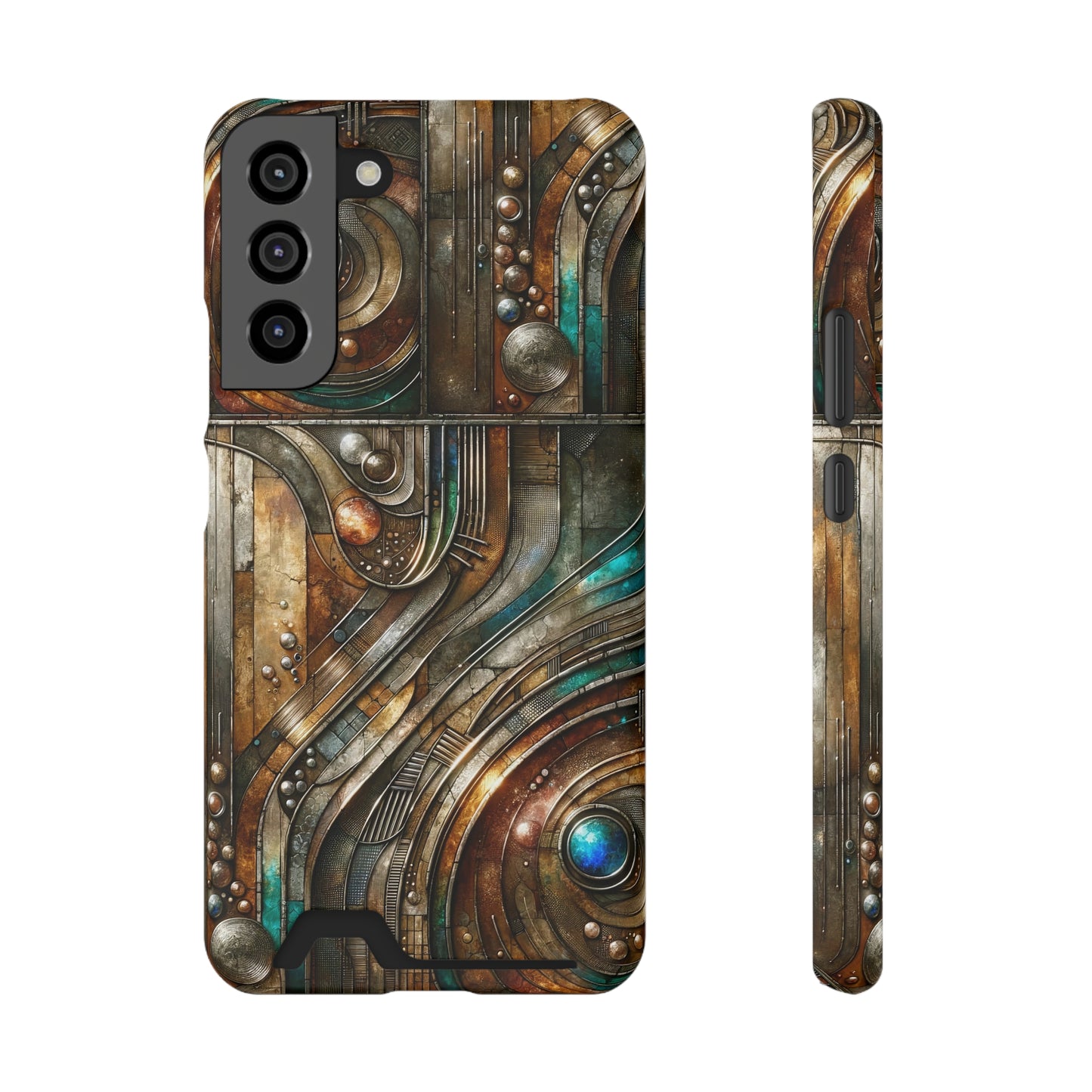 Phone Case with Card Holder - Chromatic Reverie 1 ©2024