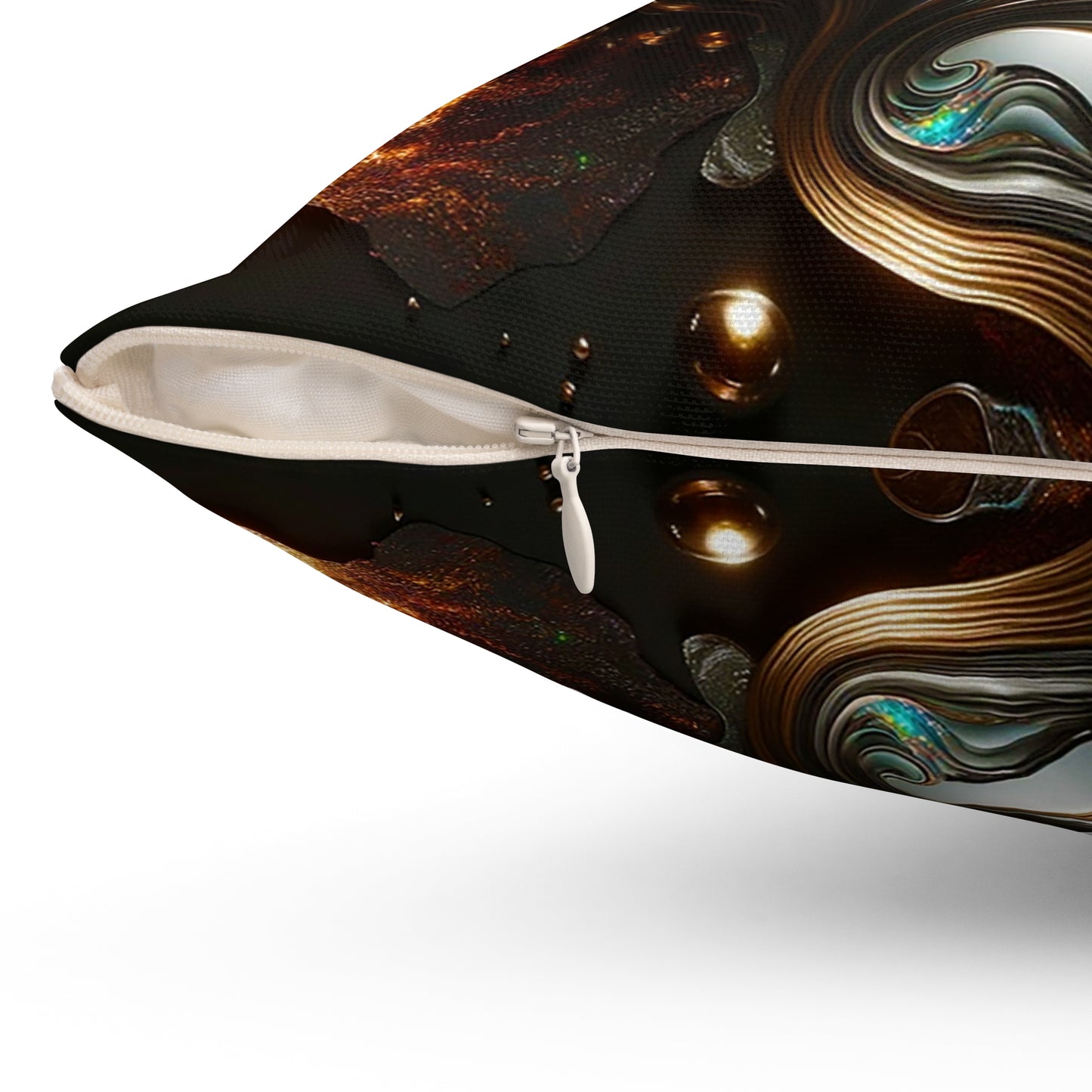 Spun Polyester Square Pillow - Fused Opulence ©2024