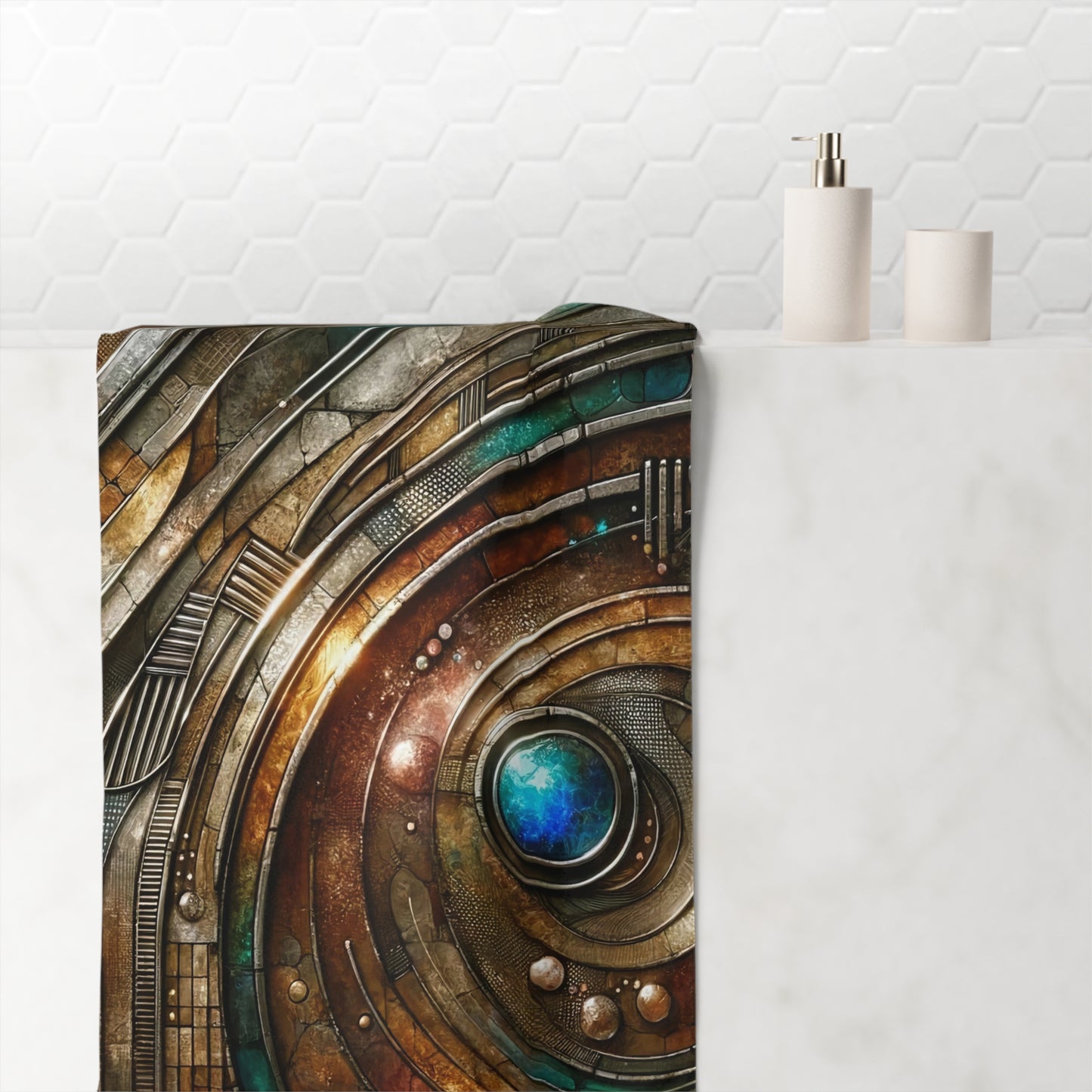 Mink-Cotton Towel - Chromatic Reverie 1 ©2024