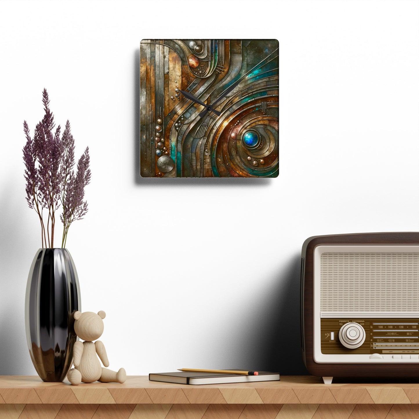 Acrylic Wall Clock - Chromatic Reverie 1 ©2024