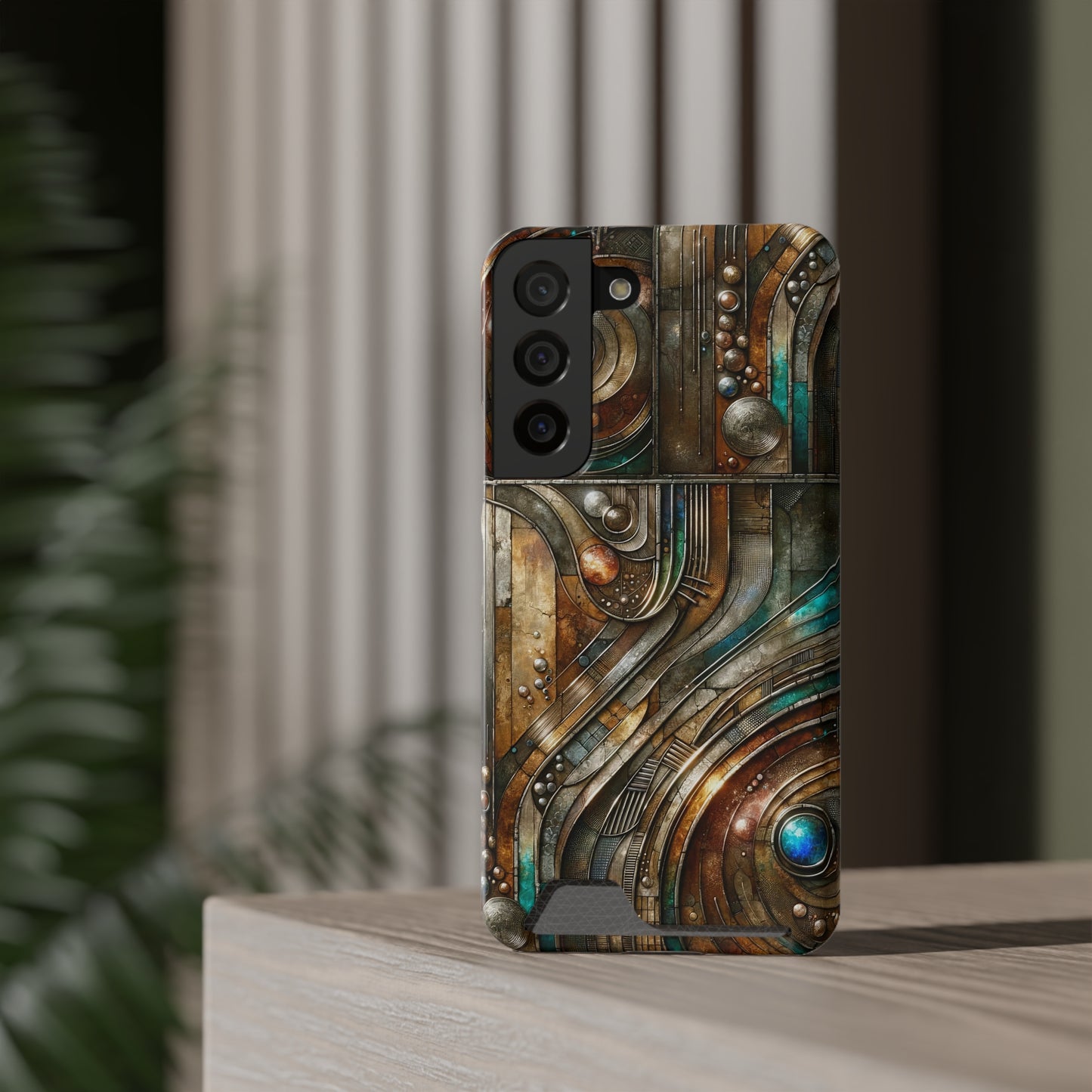 Phone Case with Card Holder - Chromatic Reverie 1 ©2024