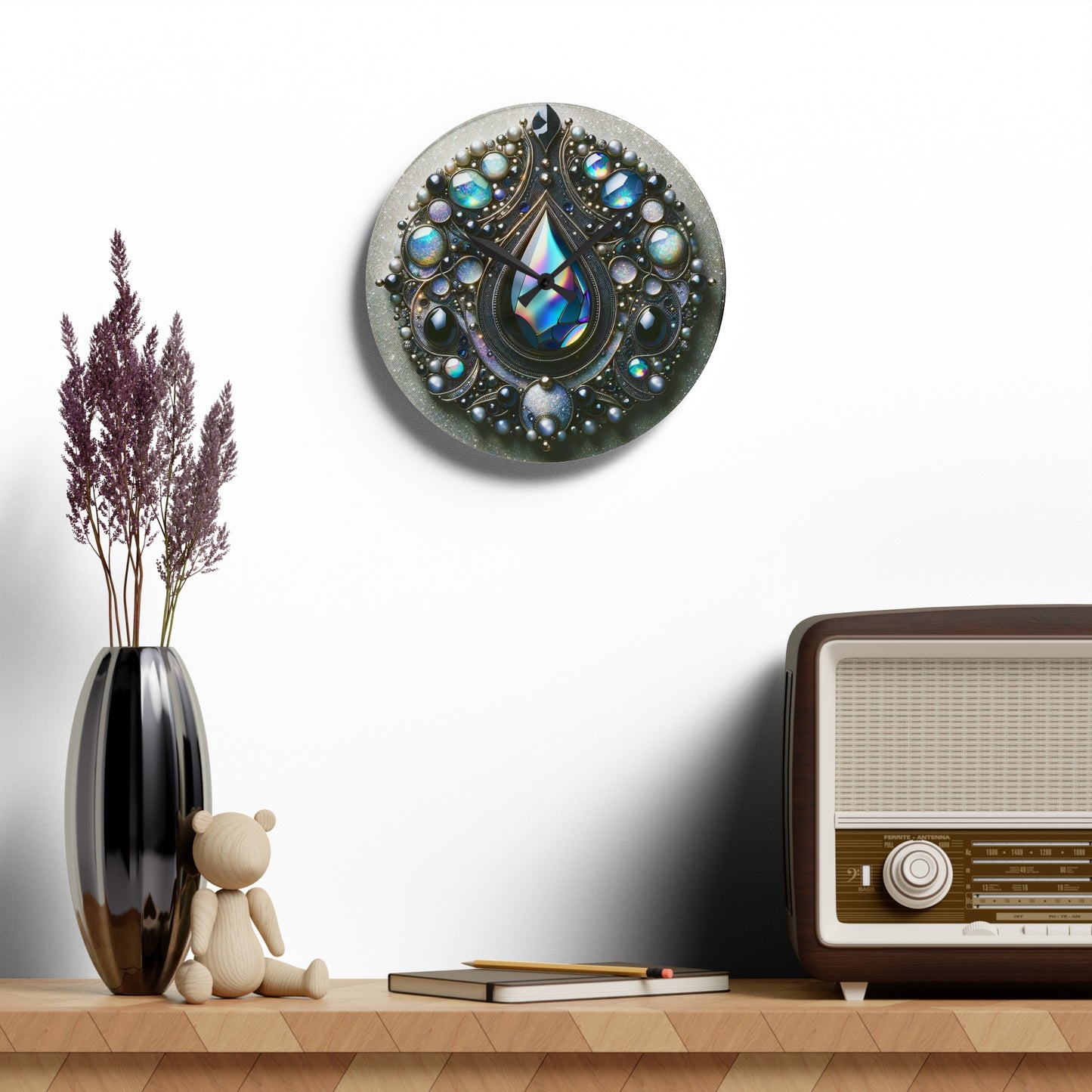 Acrylic Wall Clock - Sophisticated Power ©2024