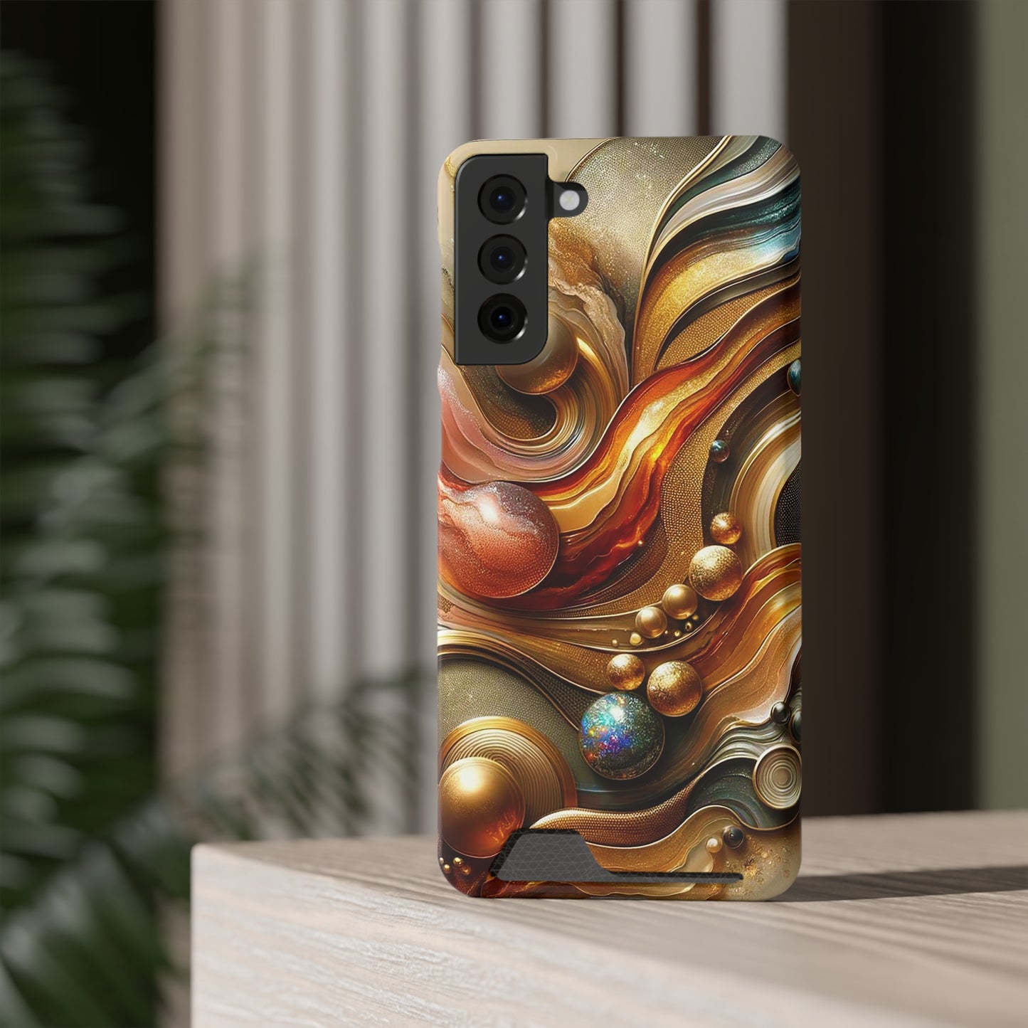 Phone Case with Card Holder - Love's Impact ©2024