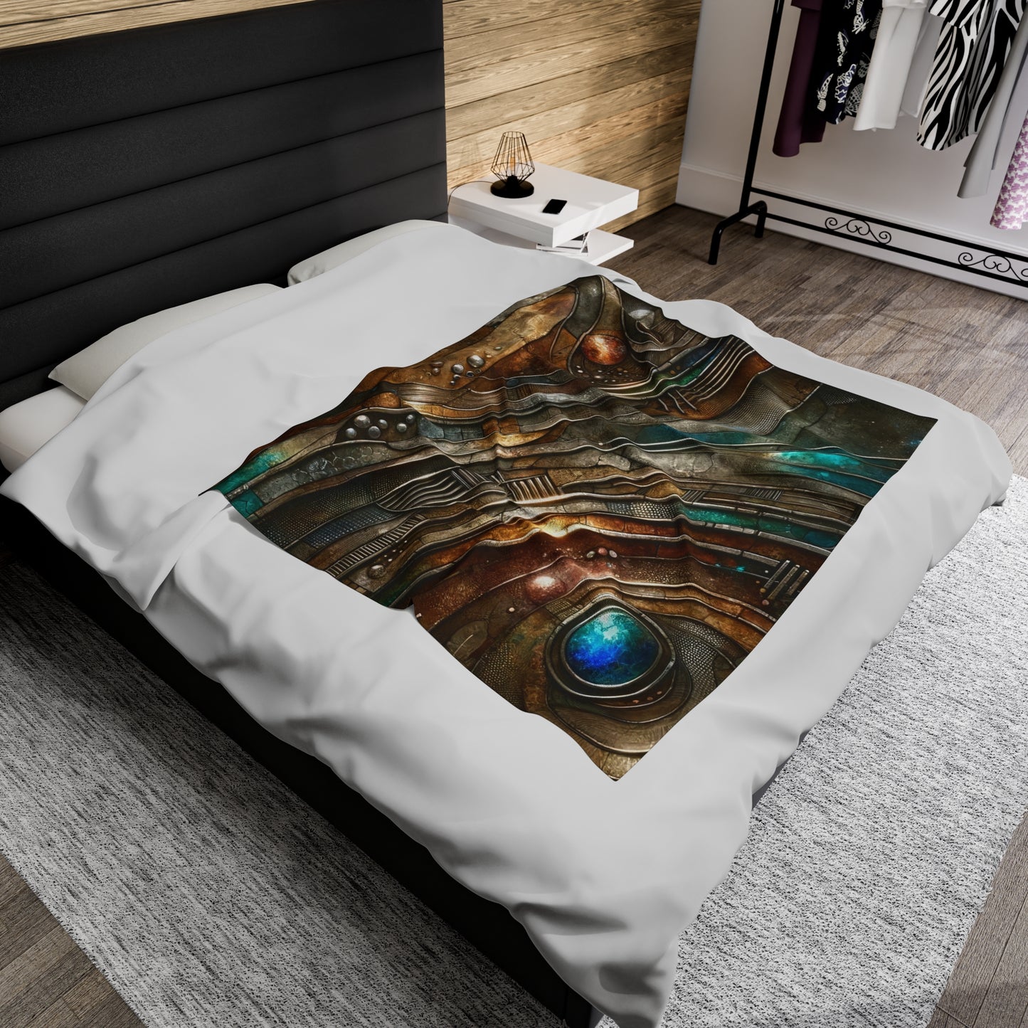 Velveteen Plush Blanket - Chromatic Reverie 1 ©2024