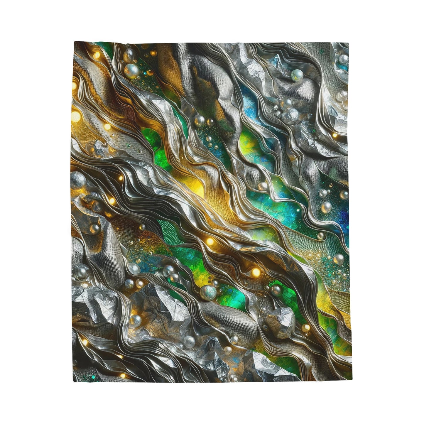 Velveteen Plush Blanket - Chromatic Ribbons ©2024