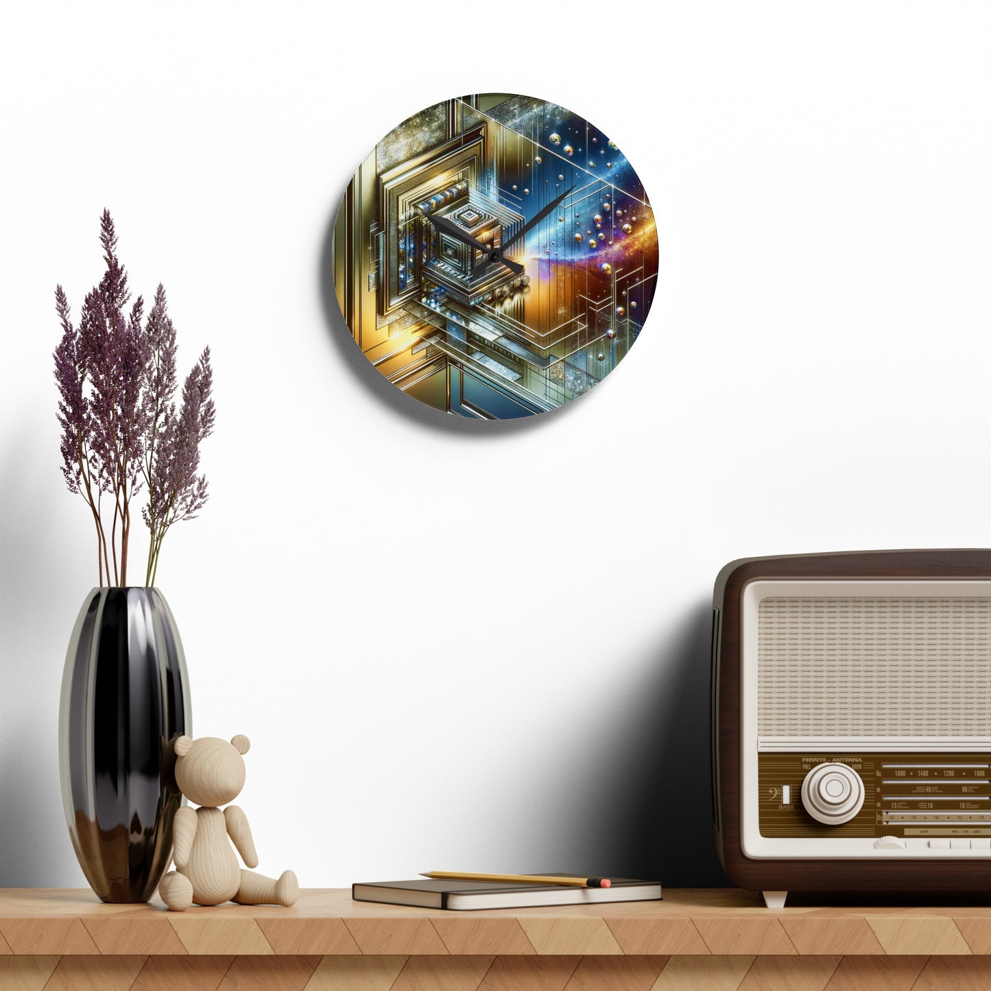 Acrylic Wall Clock - Cosmic Cube ©2024