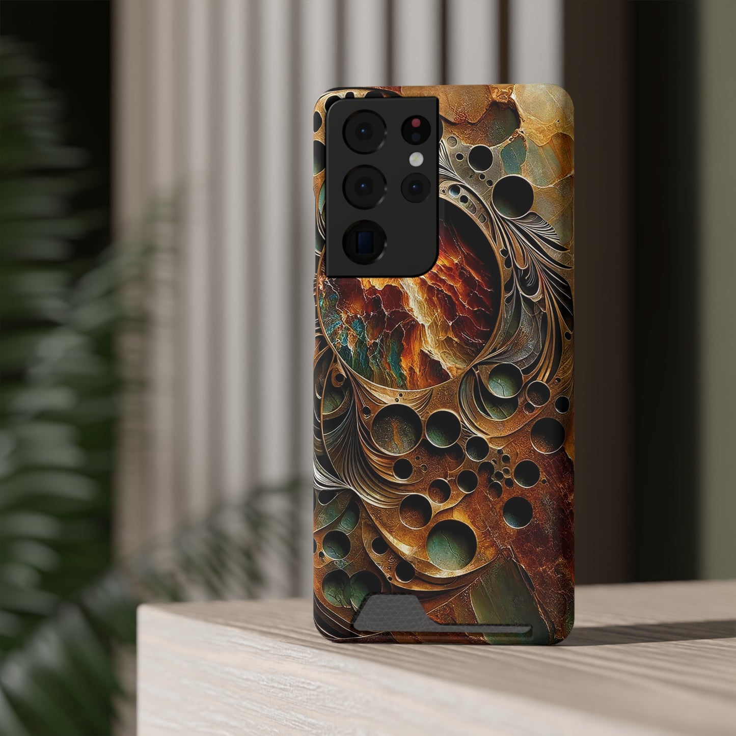 Phone Case with Card Holder - Rustic Dream ©2024