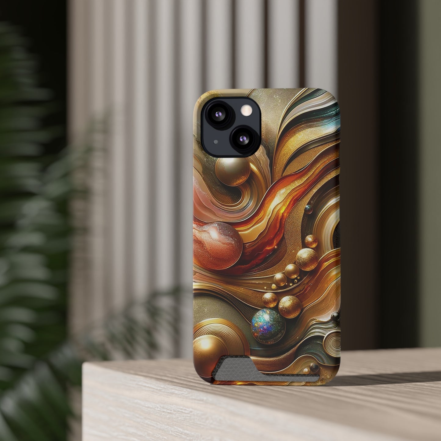 Phone Case with Card Holder - Love's Impact ©2024
