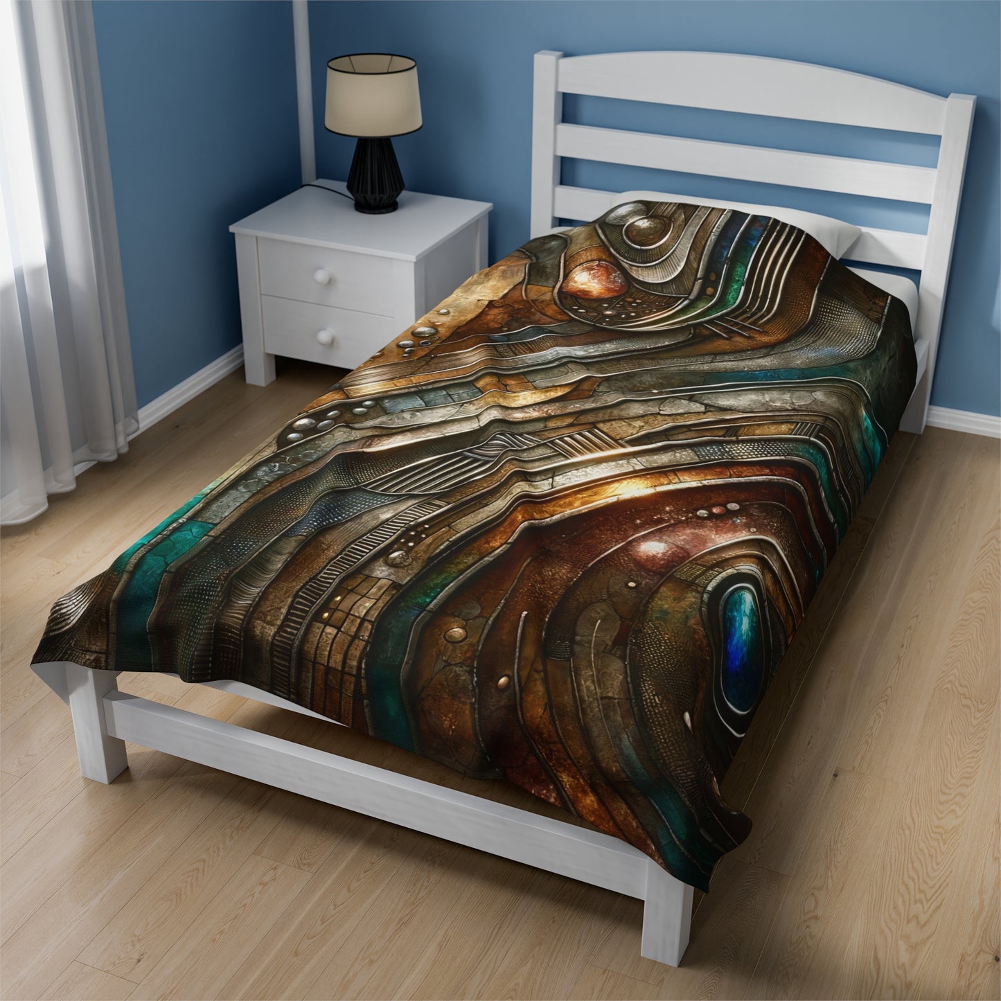 Velveteen Plush Blanket - Chromatic Reverie 1 ©2024