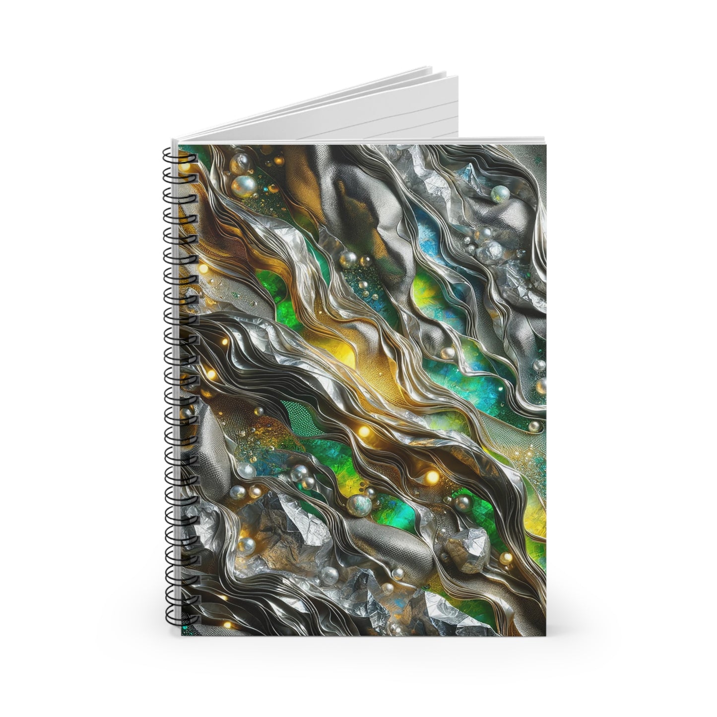 Spiral Notebook - Chromatic Ribbons ©2024