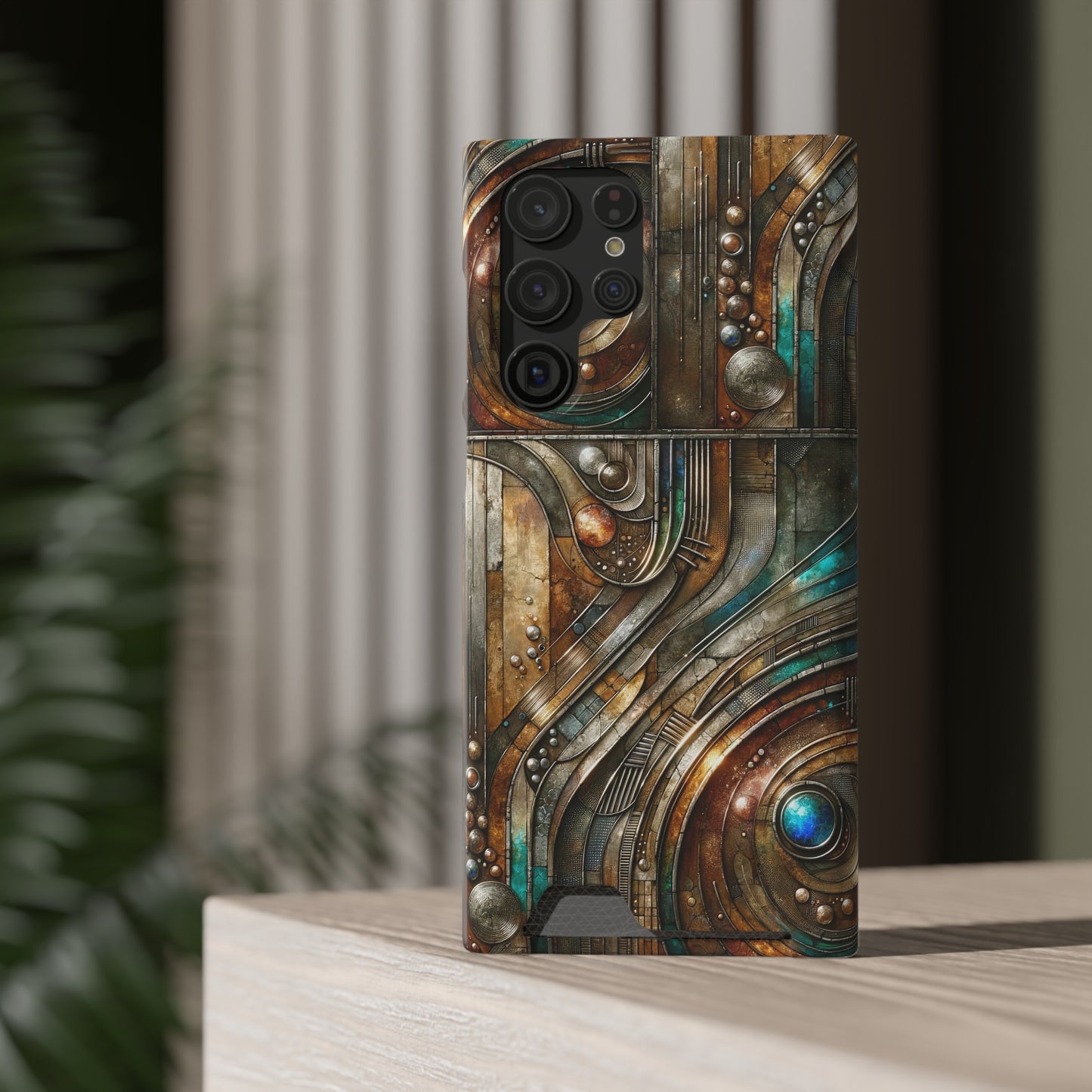 Phone Case with Card Holder - Chromatic Reverie 1 ©2024