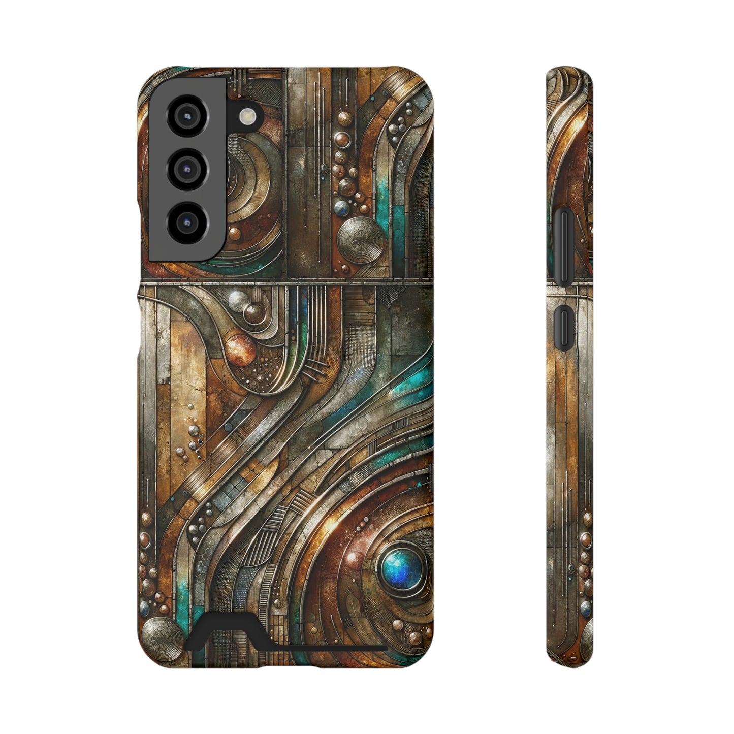 Phone Case with Card Holder - Chromatic Reverie 1 ©2024