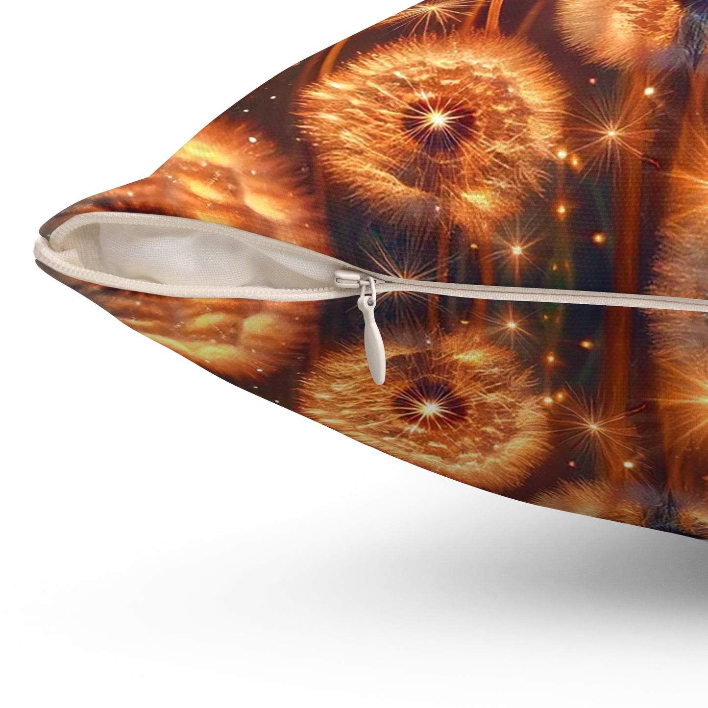 Spun Polyester Square Pillow - Dandelions ©2024