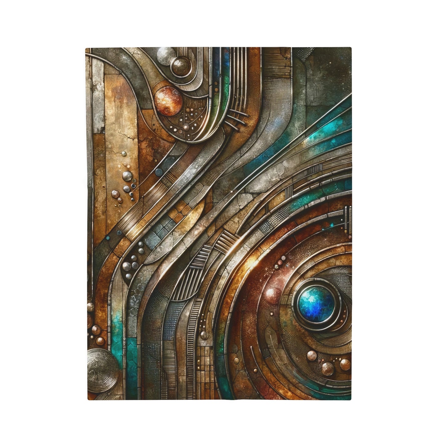 Velveteen Plush Blanket - Chromatic Reverie 1 ©2024