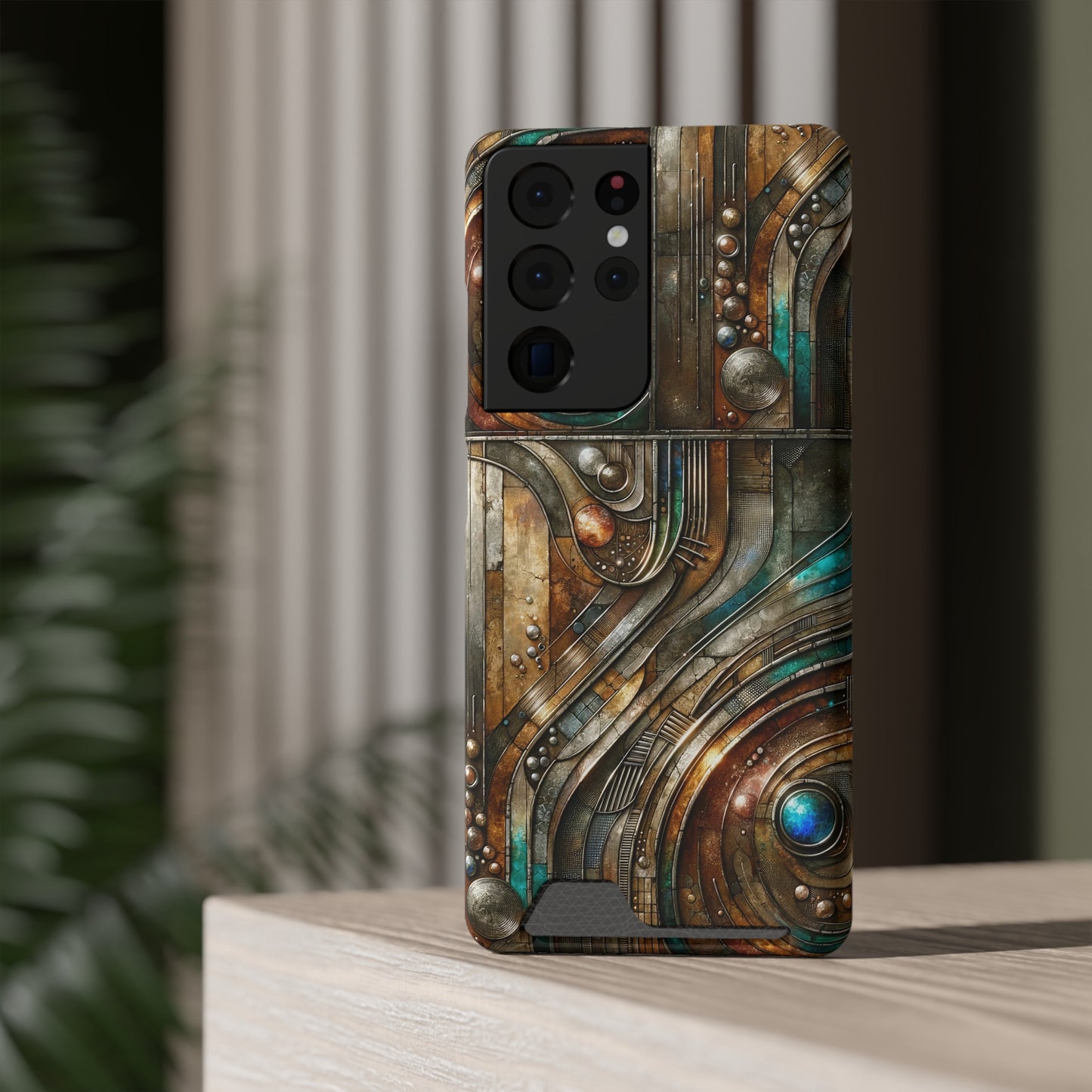 Phone Case with Card Holder - Chromatic Reverie 1 ©2024