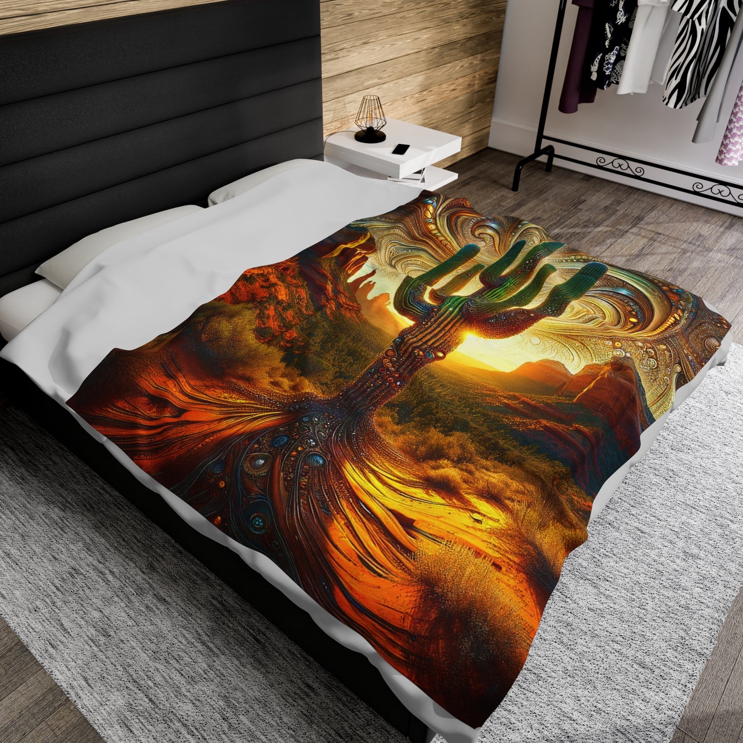 Velveteen Plush Blanket - Peyote ©2024