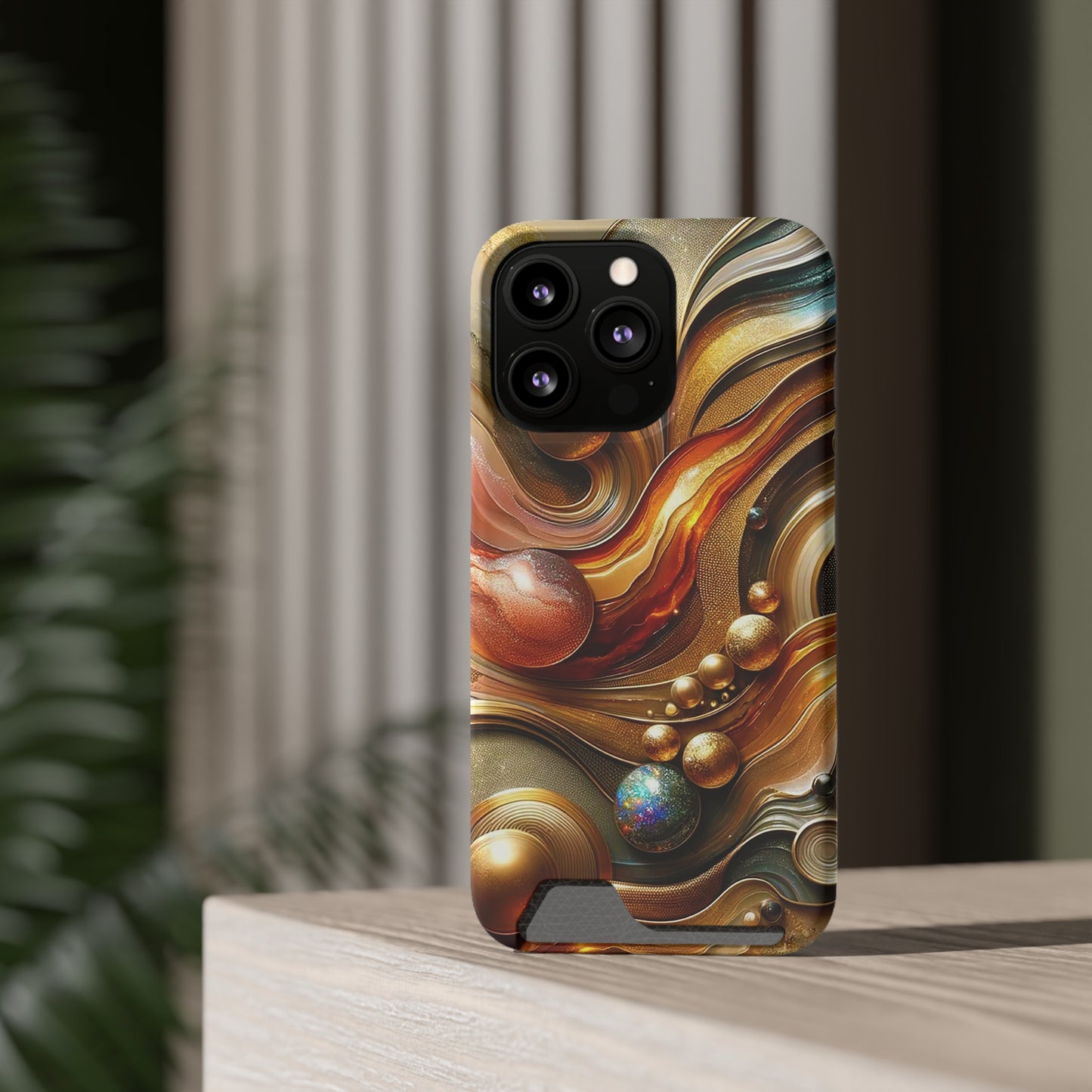 Phone Case with Card Holder - Love's Impact ©2024
