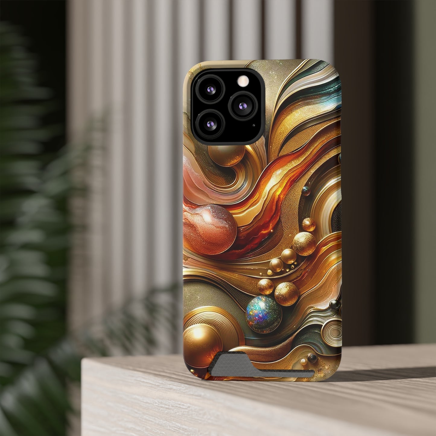 Phone Case with Card Holder - Love's Impact ©2024