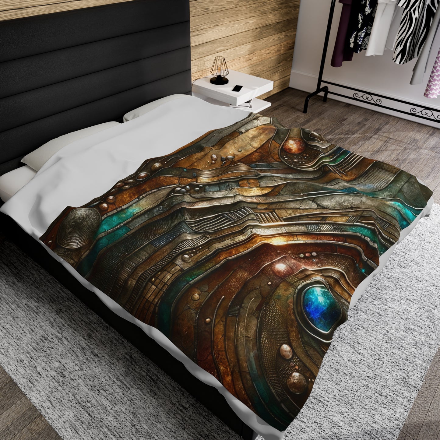 Velveteen Plush Blanket - Chromatic Reverie 1 ©2024