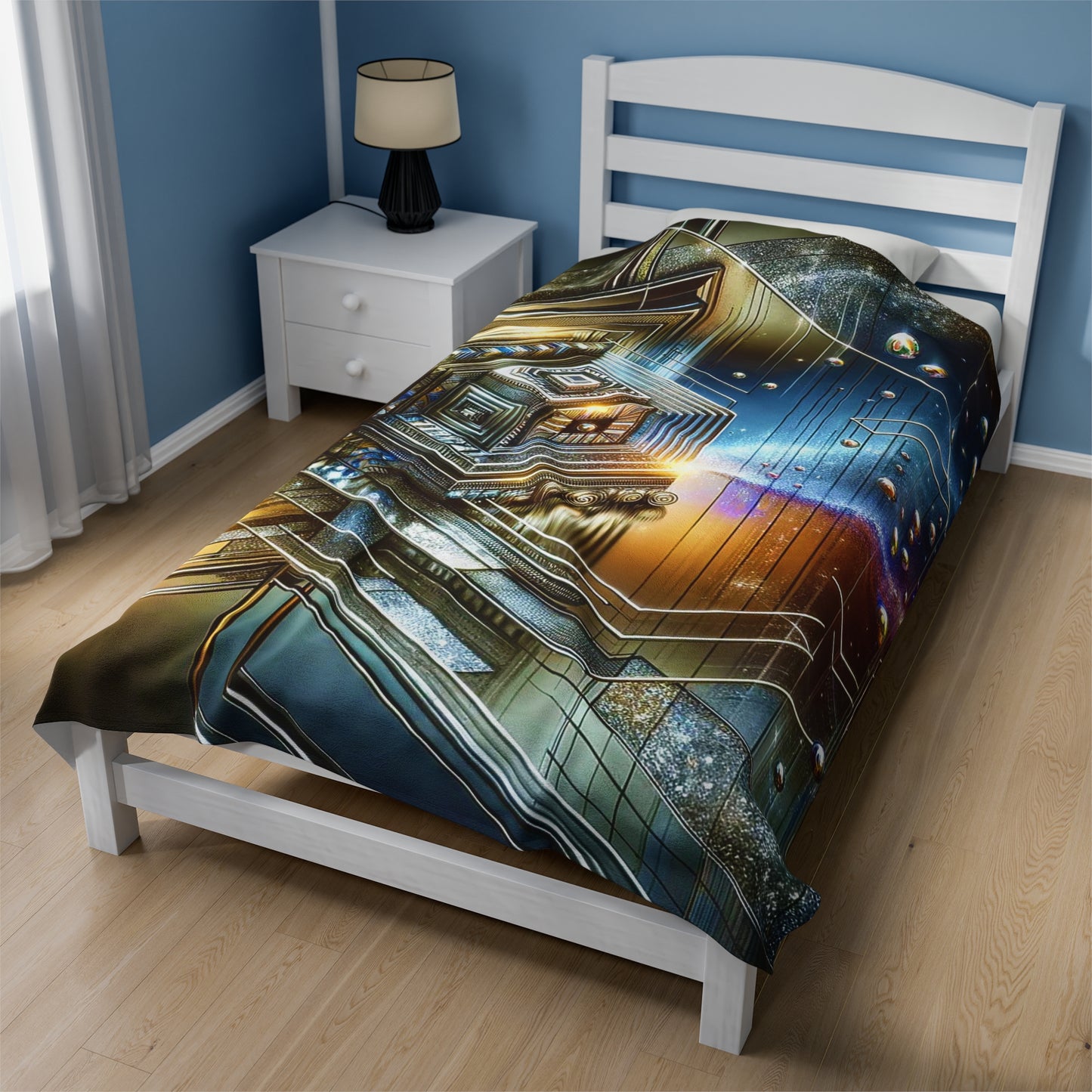 Velveteen Plush Blanket - Cosmic Cube ©2024