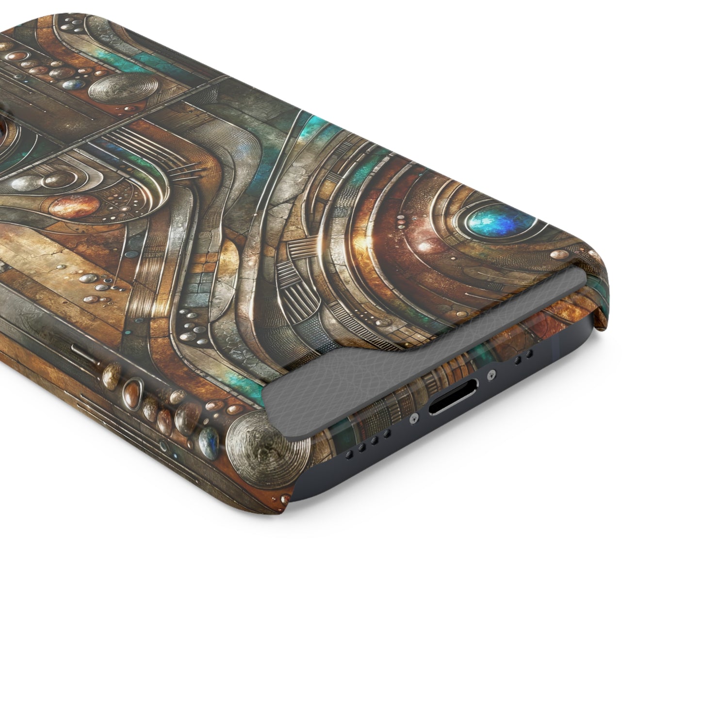 Phone Case with Card Holder - Chromatic Reverie 1 ©2024