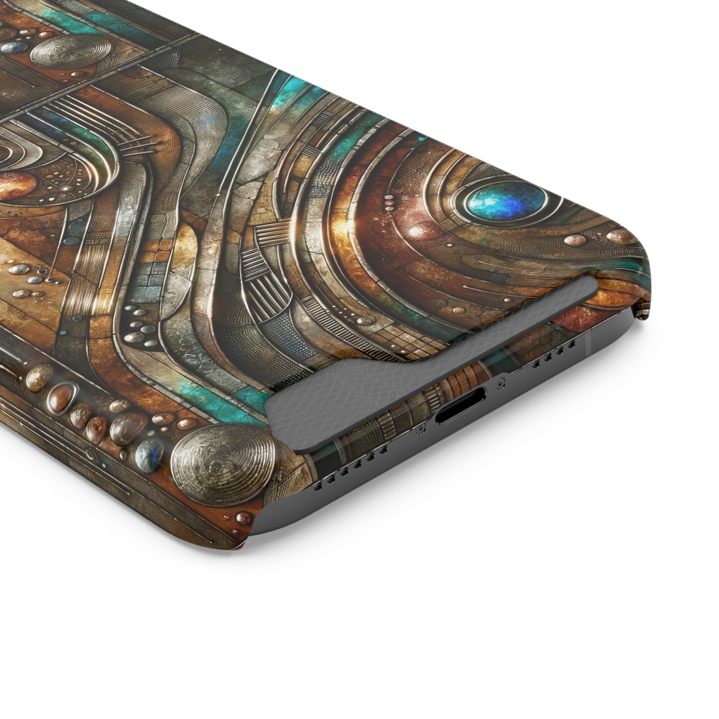 Phone Case with Card Holder - Chromatic Reverie 1 ©2024