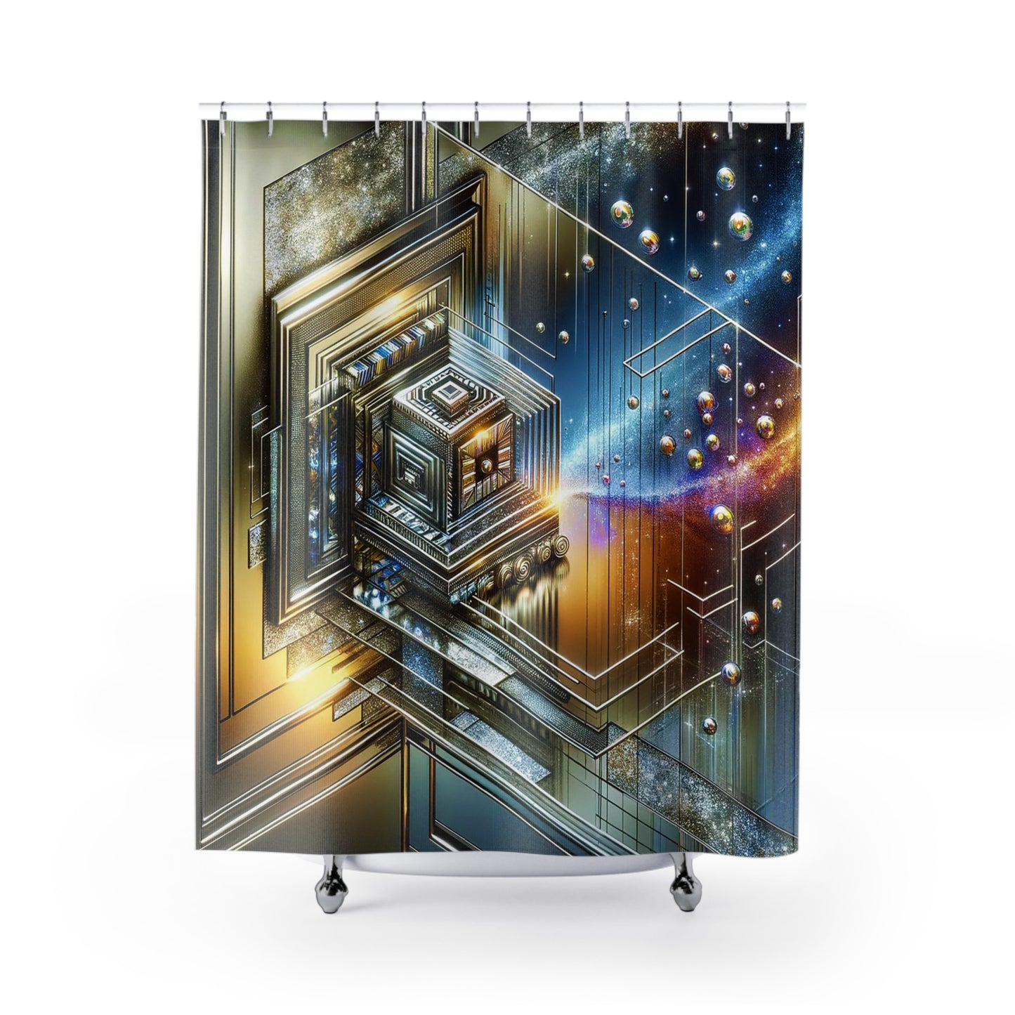 Shower Curtain - Cosmic Cube ©2024