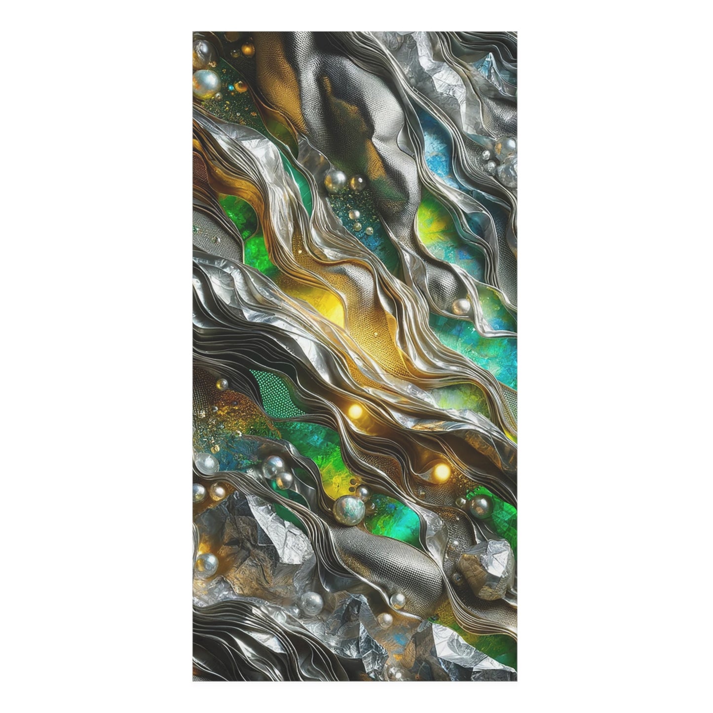 Mink-Cotton Towel - Chromatic Ribbons ©2024