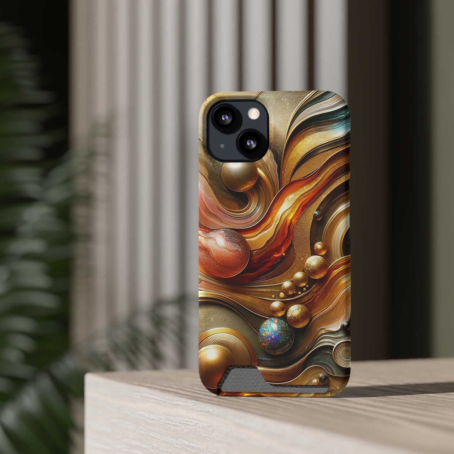 Phone Case with Card Holder - Love's Impact ©2024