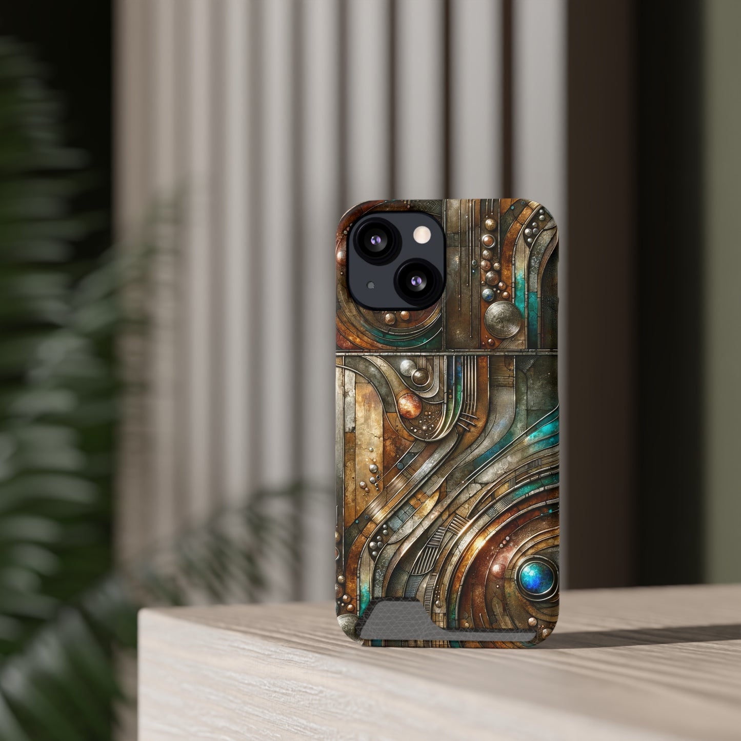 Phone Case with Card Holder - Chromatic Reverie 1 ©2024