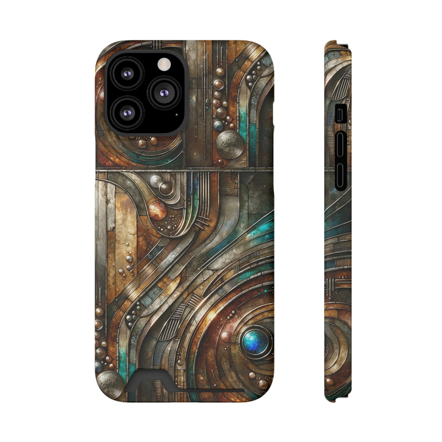 Phone Case with Card Holder - Chromatic Reverie 1 ©2024