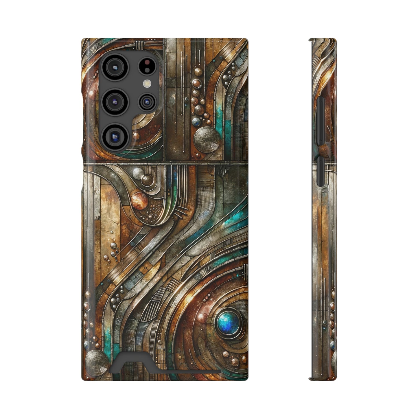 Phone Case with Card Holder - Chromatic Reverie 1 ©2024