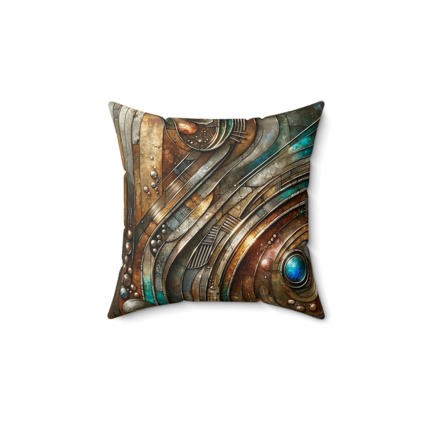 Spun Polyester Square Pillow - Chromatic Reverie 1 ©2024