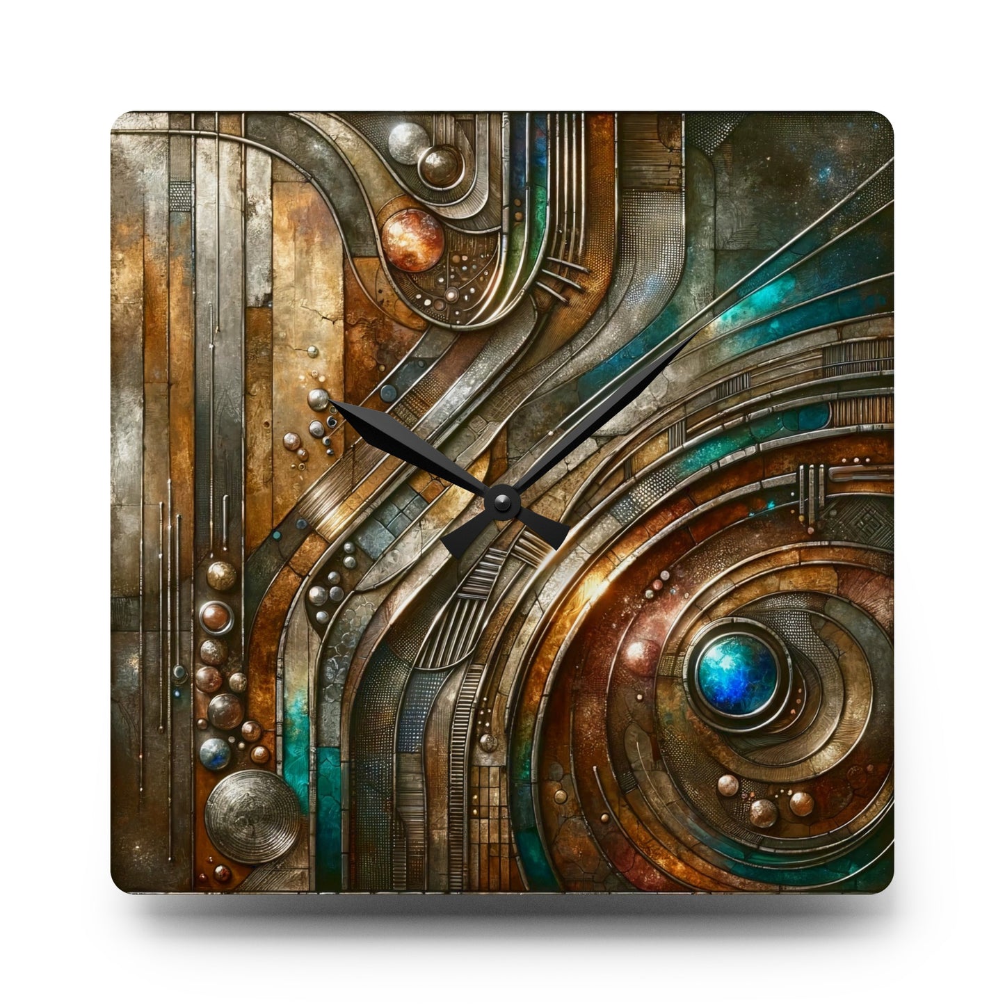 Acrylic Wall Clock - Chromatic Reverie 1 ©2024