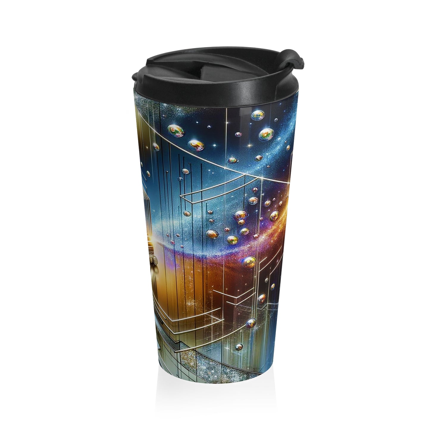 Stainless Steel Travel Mug - Cosmic Cube ©2024