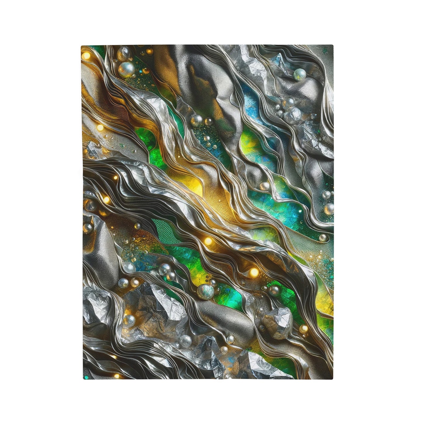Velveteen Plush Blanket - Chromatic Ribbons ©2024