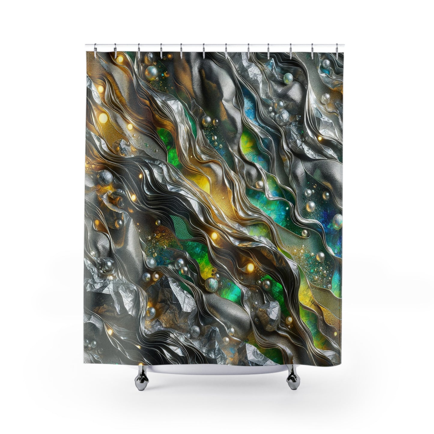 Shower Curtain - Chromatic Ribbons ©2024
