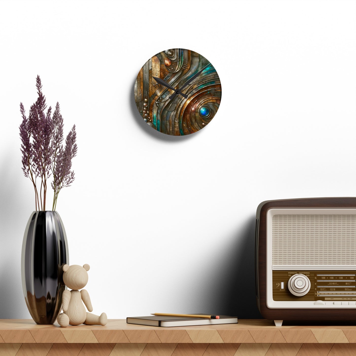 Acrylic Wall Clock - Chromatic Reverie 1 ©2024