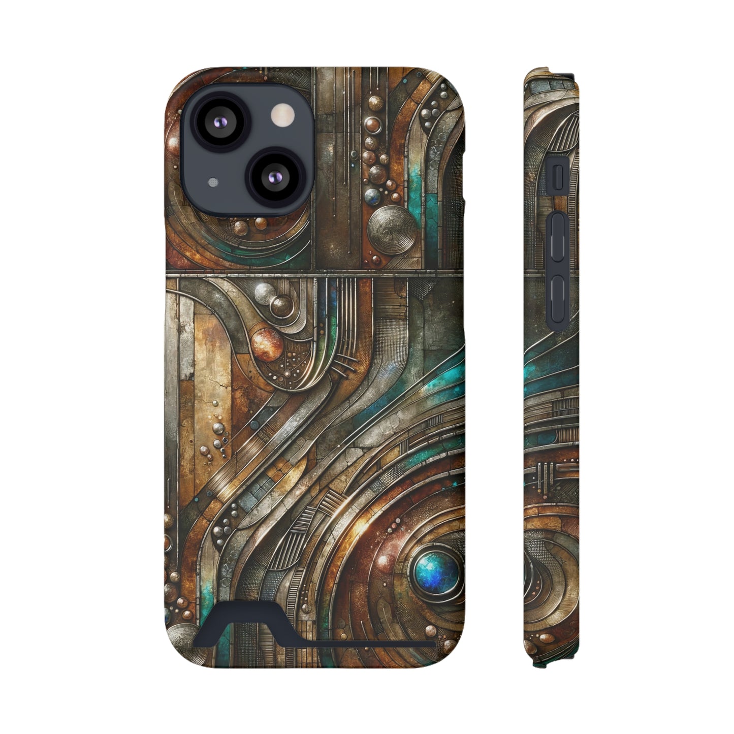 Phone Case with Card Holder - Chromatic Reverie 1 ©2024