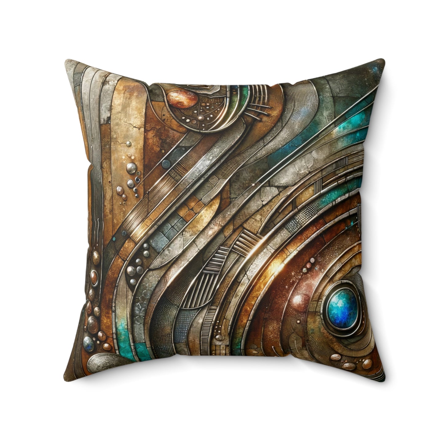 Spun Polyester Square Pillow - Chromatic Reverie 1 ©2024