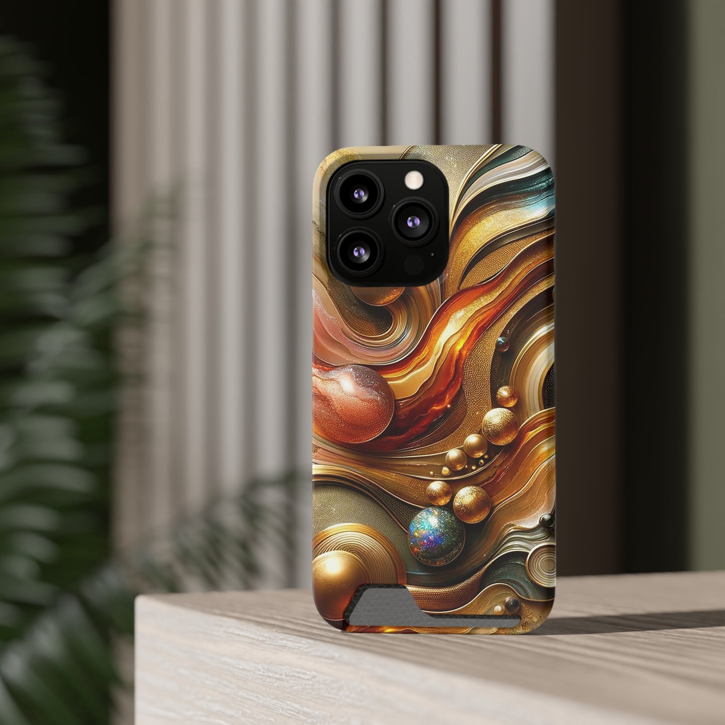 Phone Case with Card Holder - Love's Impact ©2024
