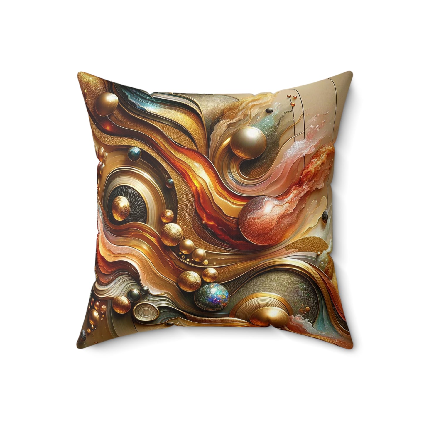 Spun Polyester Square Pillow - Love's Impact ©2024