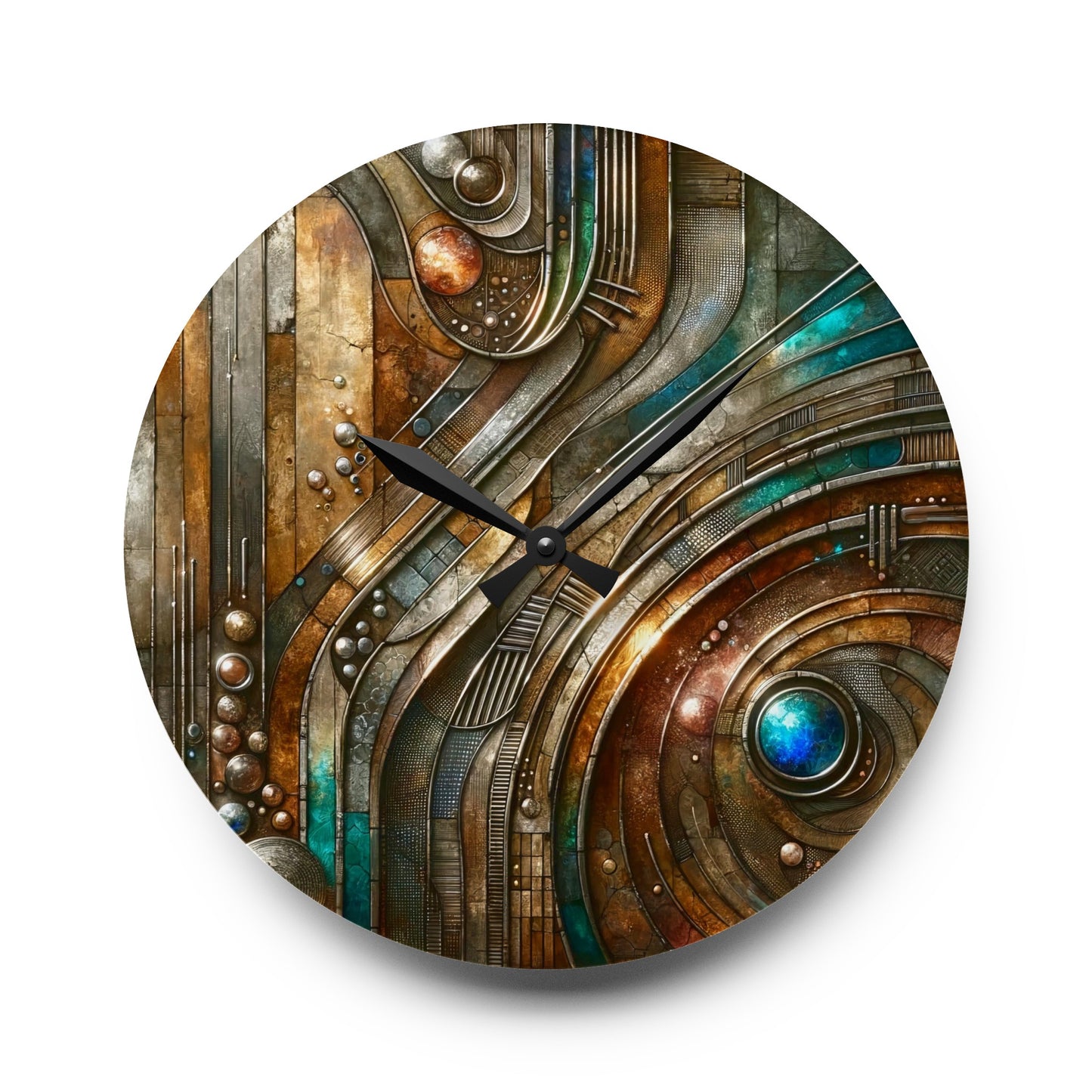 Acrylic Wall Clock - Chromatic Reverie 1 ©2024