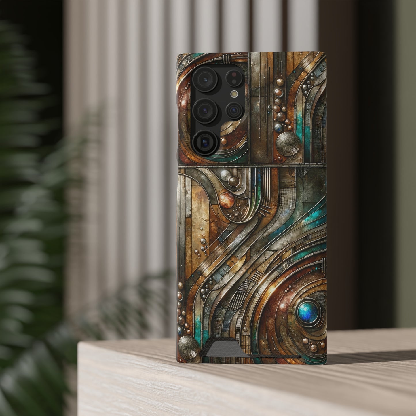 Phone Case with Card Holder - Chromatic Reverie 1 ©2024