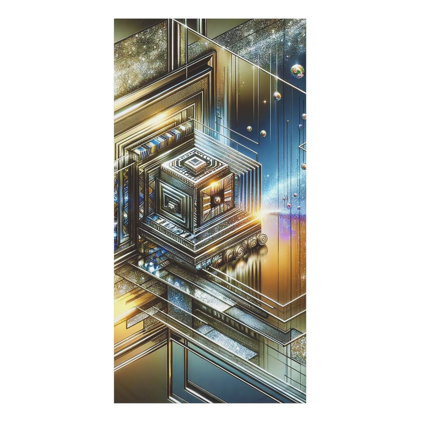 Mink-Cotton Towel - Cosmic Cube ©2024